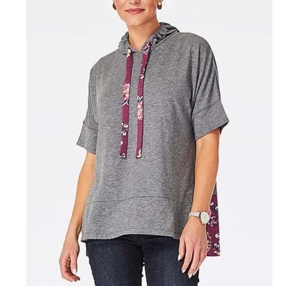 Matilda Jane Floral Carpool Lane Hooded Top - Picture 1 of 10